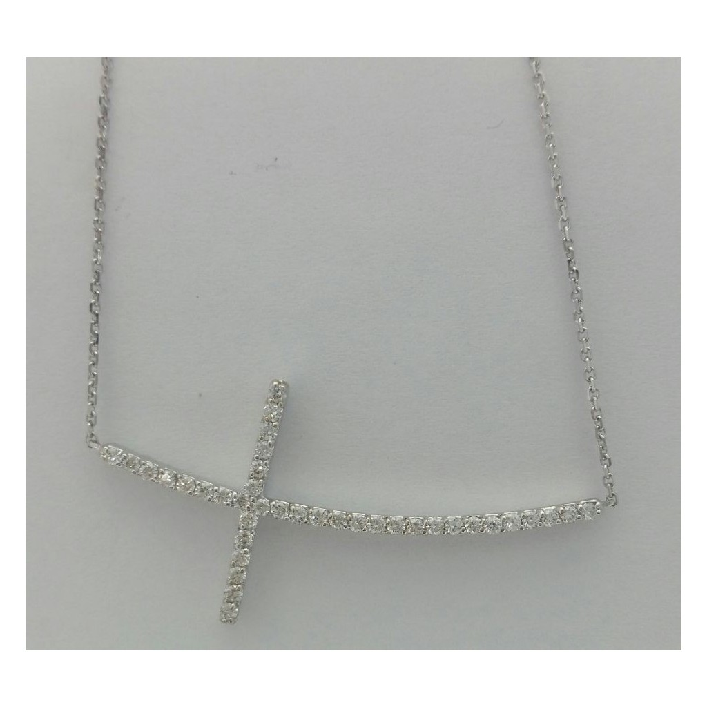 White 14k Diamond Necklace...