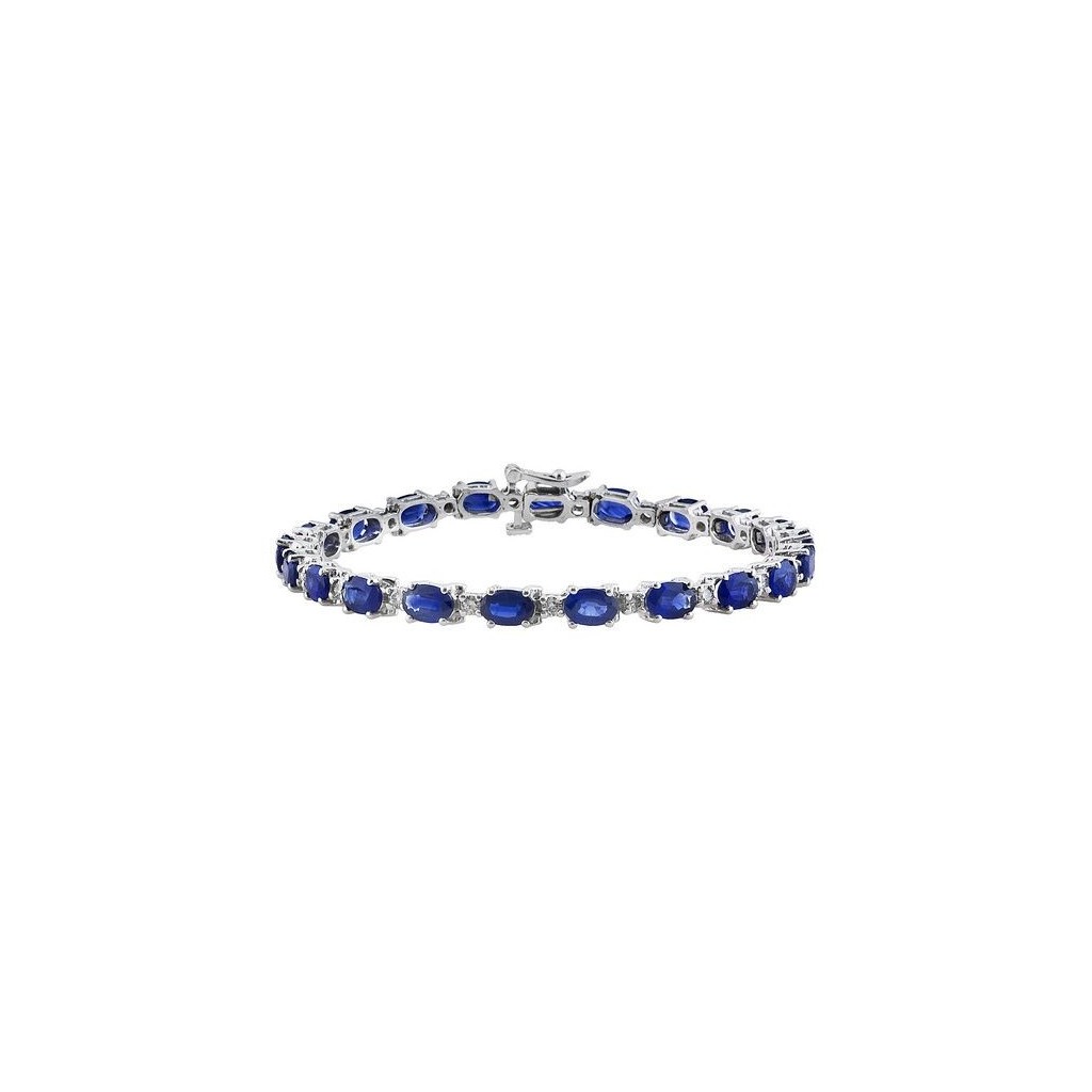 Sapphire Diamond Bracelet with 6.96 Carats Sapphire Diamond Bracelet with 6.96 Carats