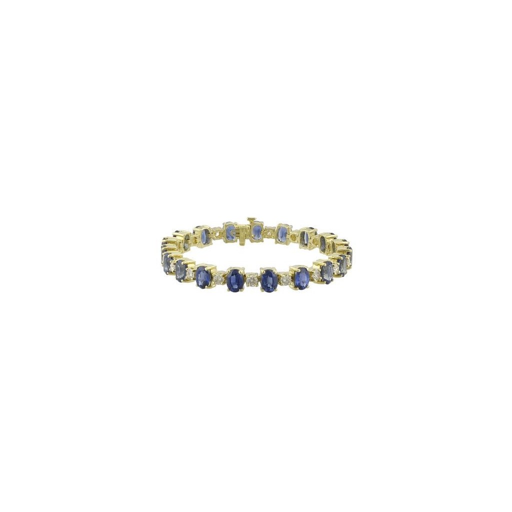 Sapphire Diamond Bracelet with 16.10 Carats Sapphire Diamond Bracelet with 16.10 Carats