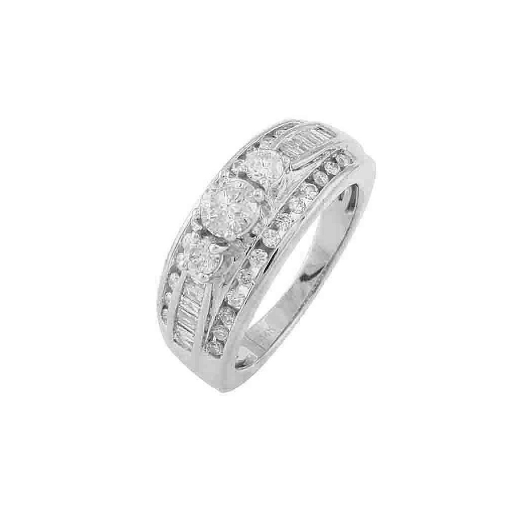 14kw 1.00ctw Three Stone Diamond Ring