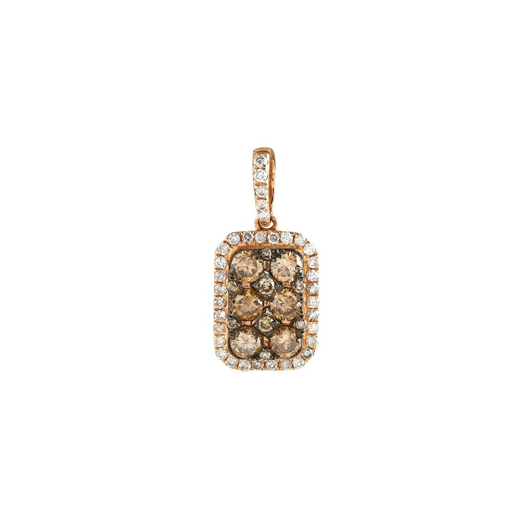 Champagne Diamond Pendant with 1.00 Carats