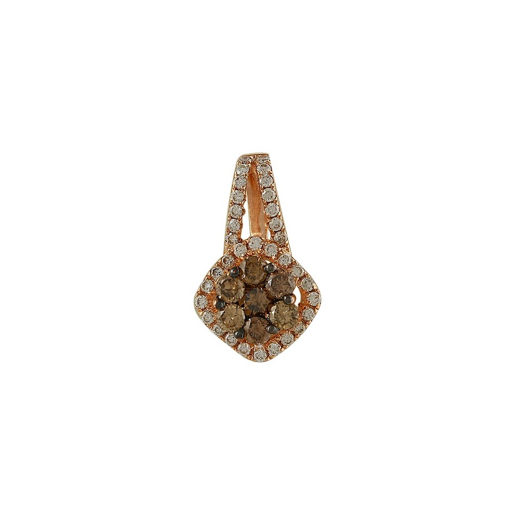 Champagne Diamond Pendant with 0.75 Carats