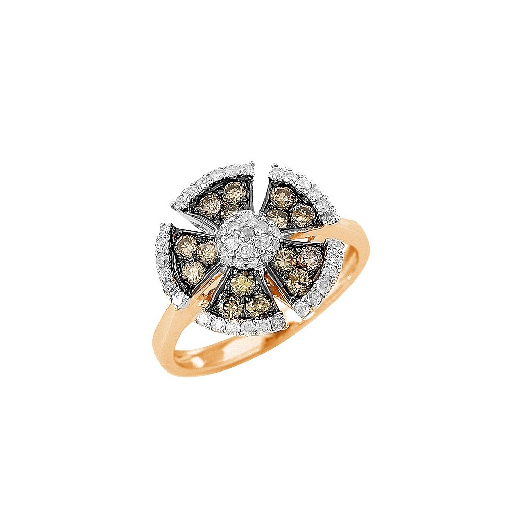 Champagne Diamond Ring with 1.00 Carats