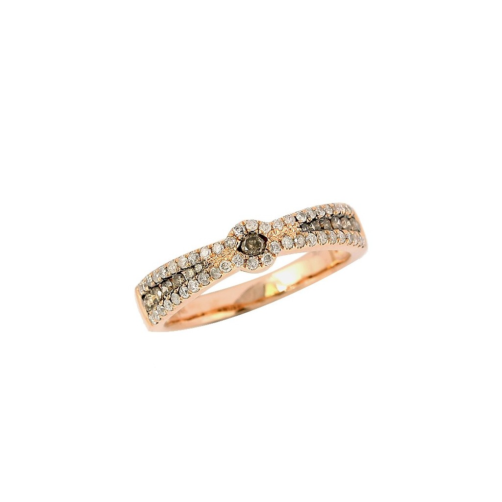 Champagne Diamond Ring with 0.65 Carats