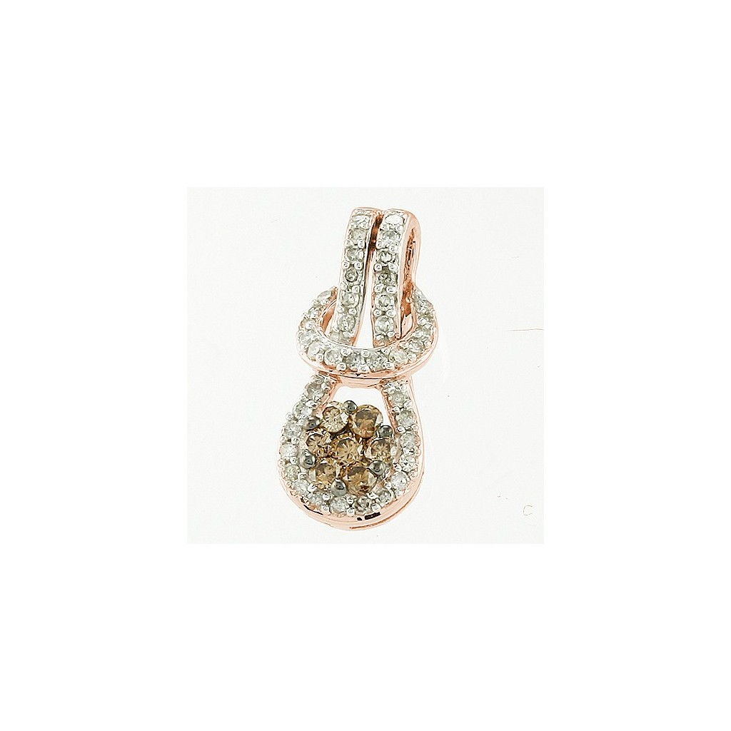 Champagne Diamond Pendant with 0.50 Carats