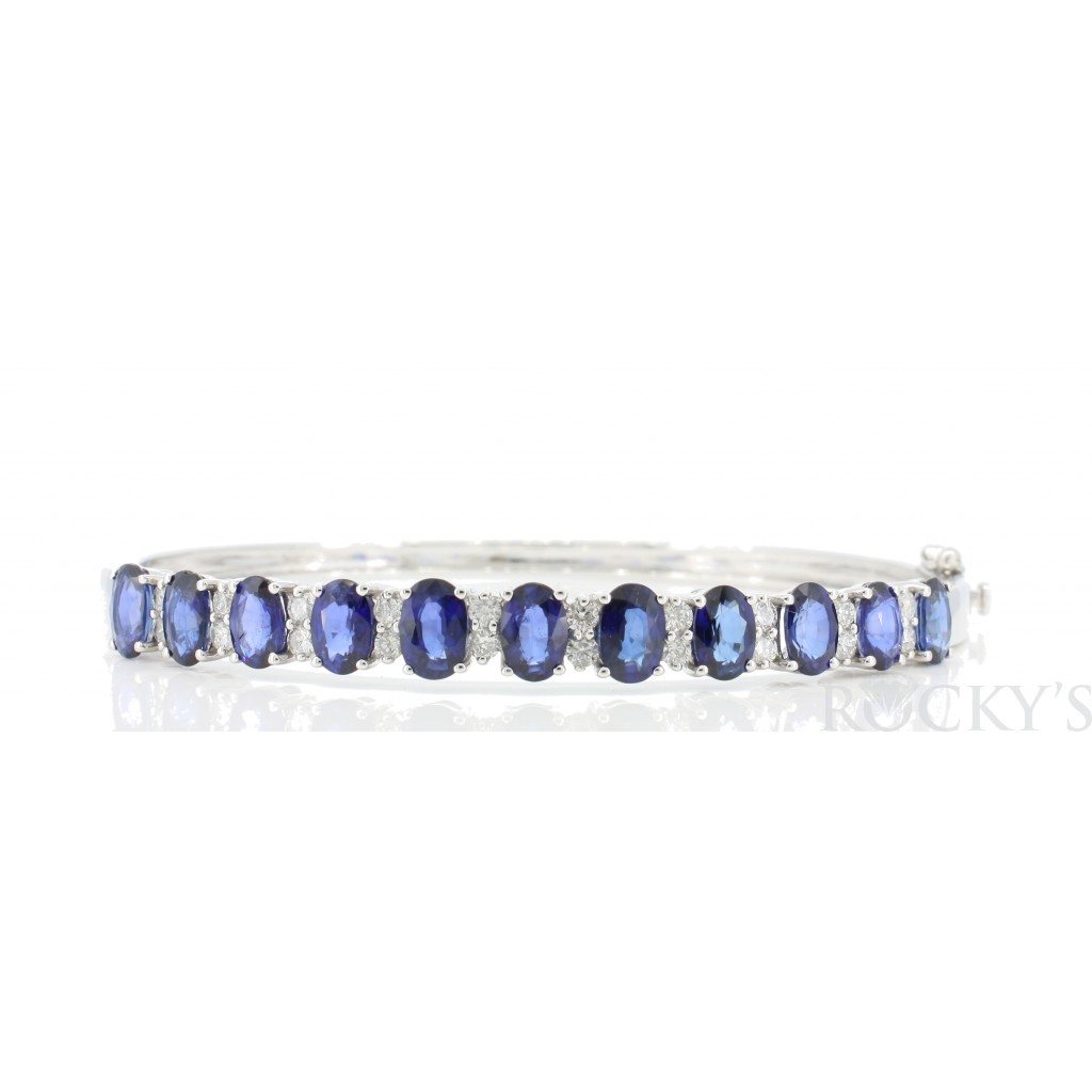 Sapphire  Diamond Bracelet with 7.38 Carats