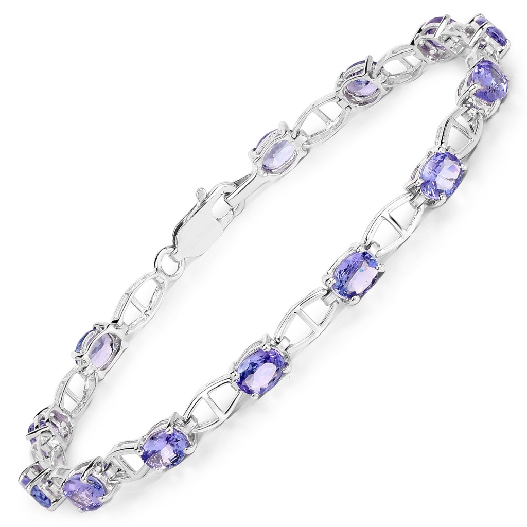 Tanzanite Silver Bracelet with 4.29 Carats