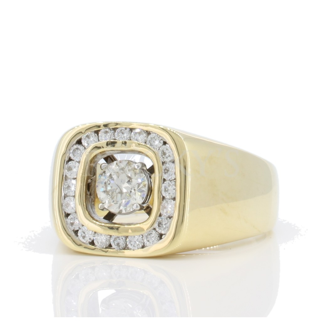 14KT MENS RING WITH 1.27CT DIAMONDS From Rocky’s Diamond Gallery Cayman