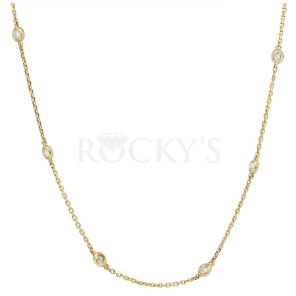 Diamond by yard necklace with 2.01 carats