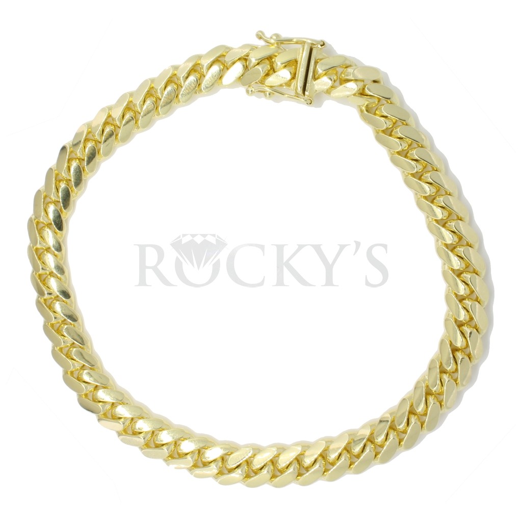 14k yellow gold miami cuban link bracelet