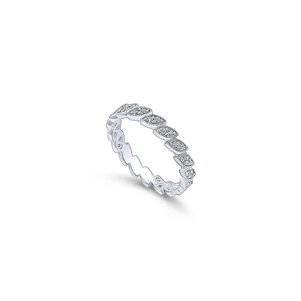 14K white gold diamonds band