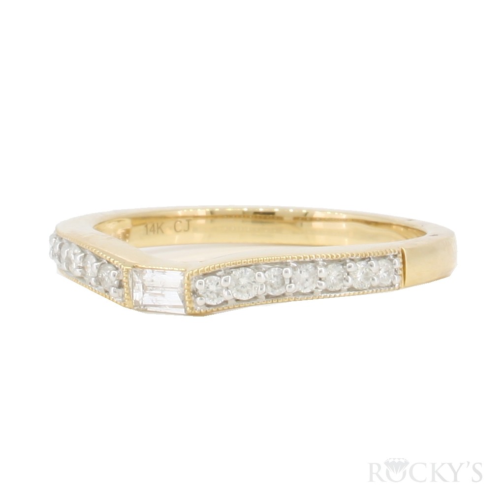 14k yellow gold diamond band 0.25ct