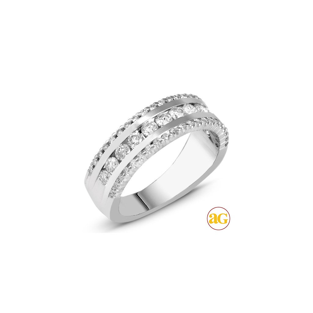 White Gold Ring With Diamonds