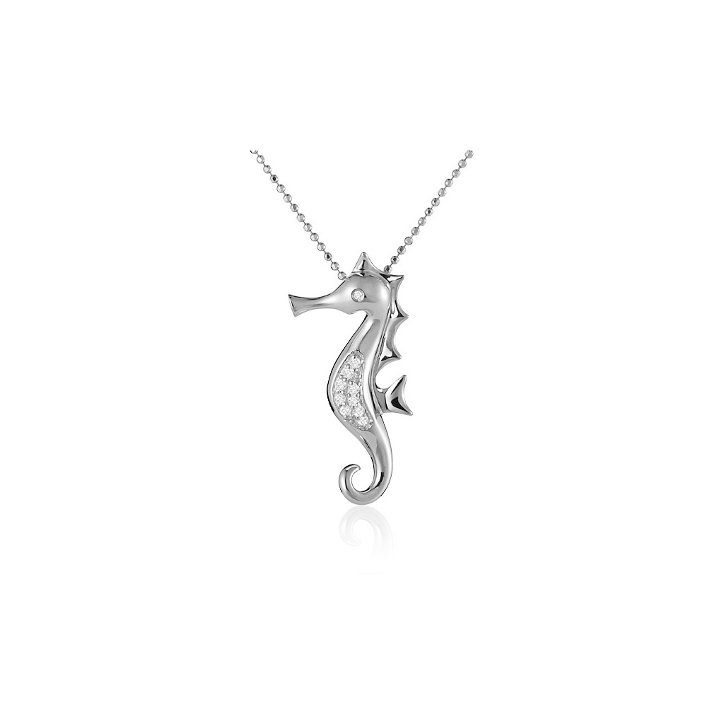 Seahorse Pendant With Diamonds