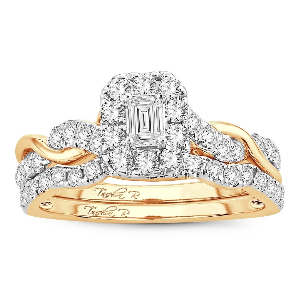 Yellow Gold Engagement Ring With Diamonds