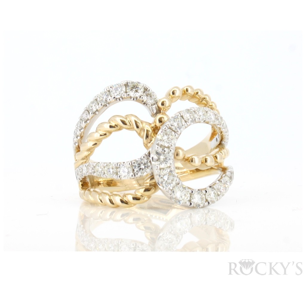 Two Tone Diamond Ring