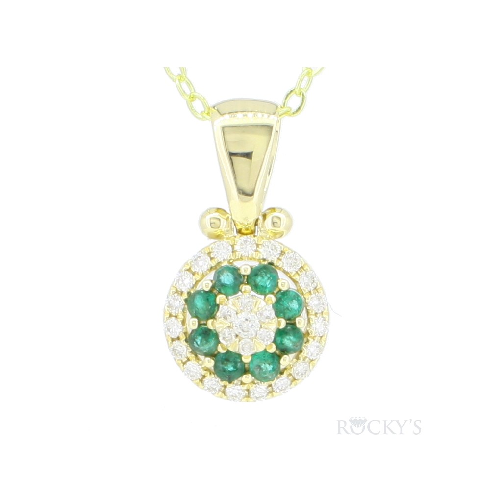 14K Emerald Pendant