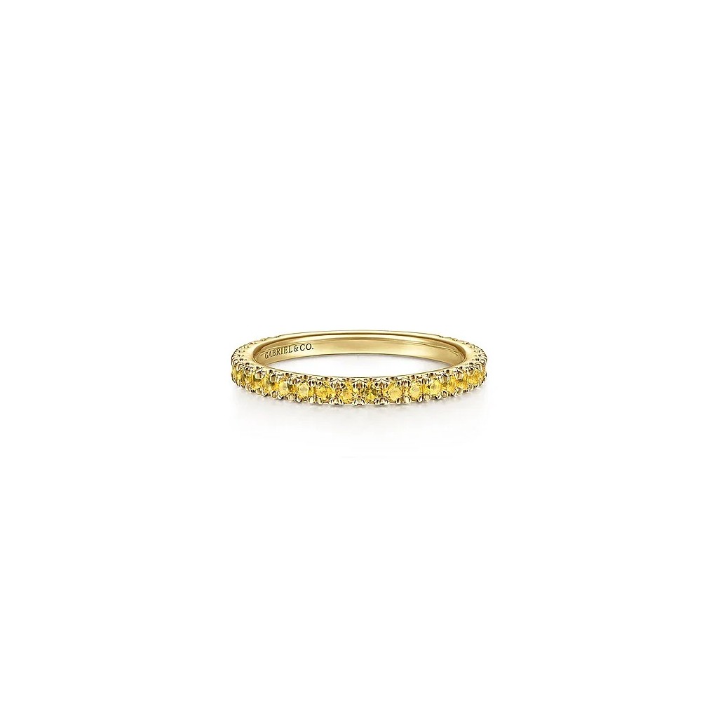 Yellow Gold Yellow Sapphire Stackable Ring