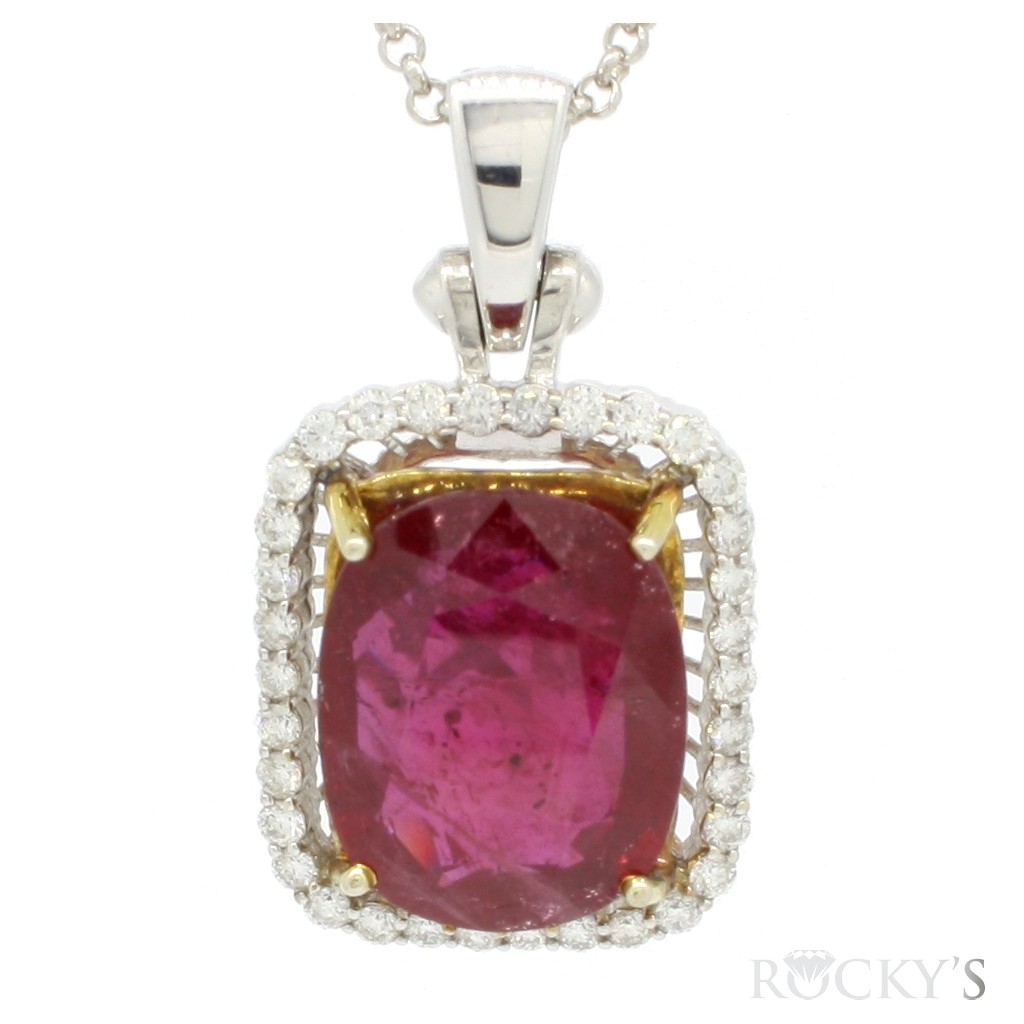 Ruby Necklace With Diamonds