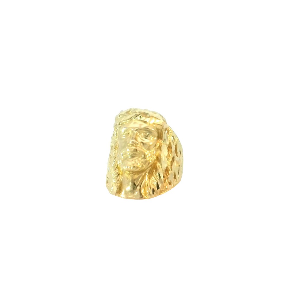 10k Gold Jesus Face ring