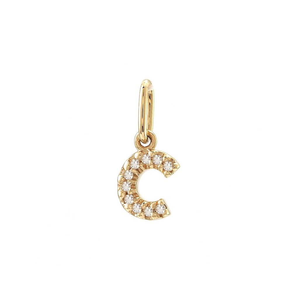 Petite Diamond Initial Pendant