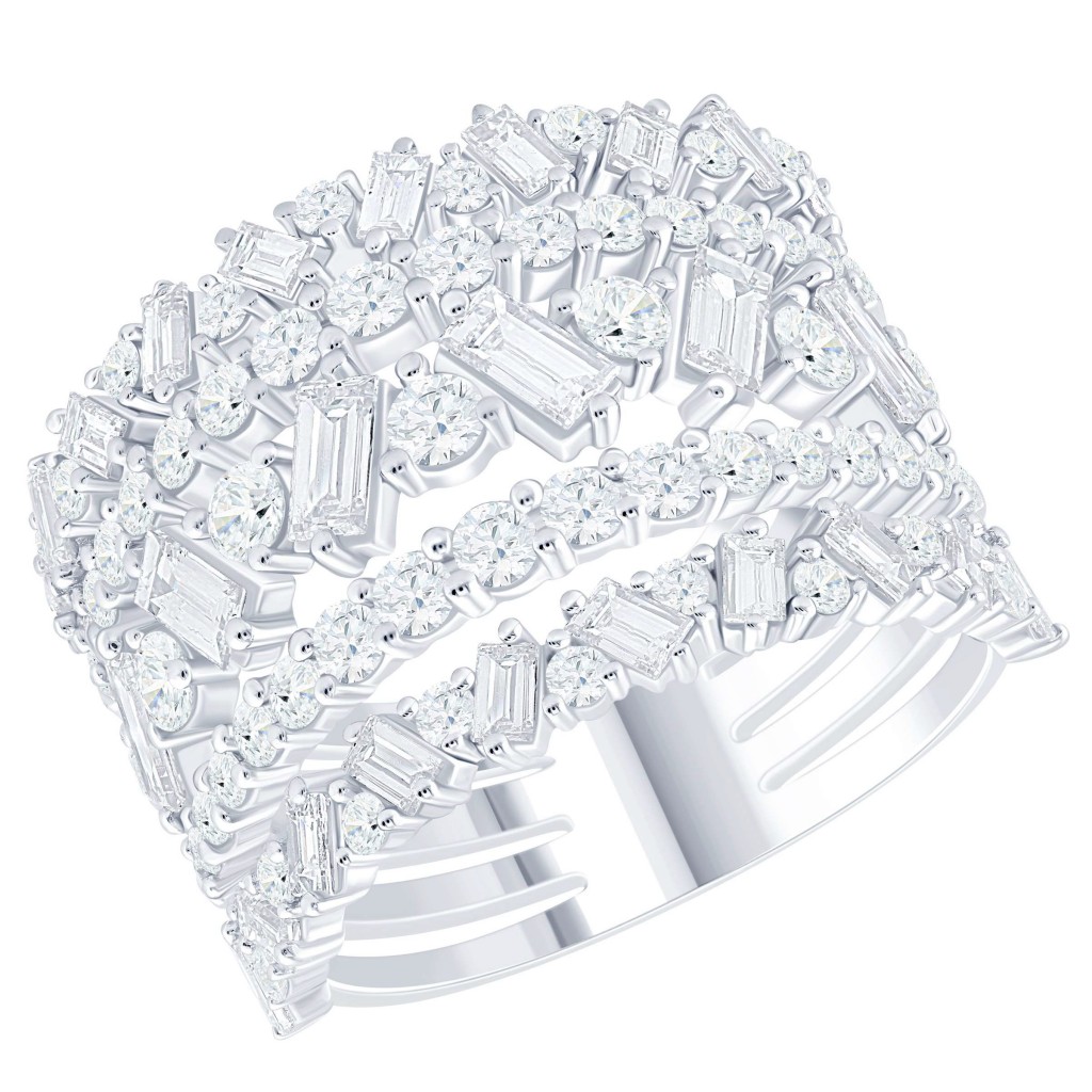 14K Diamond baguette ring