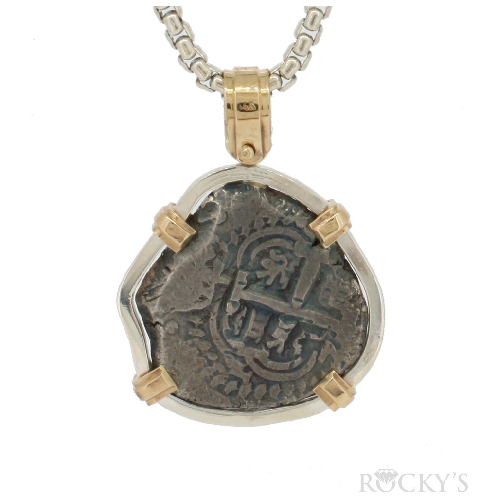 Silver Mexico 4 Reales Coin Pendant