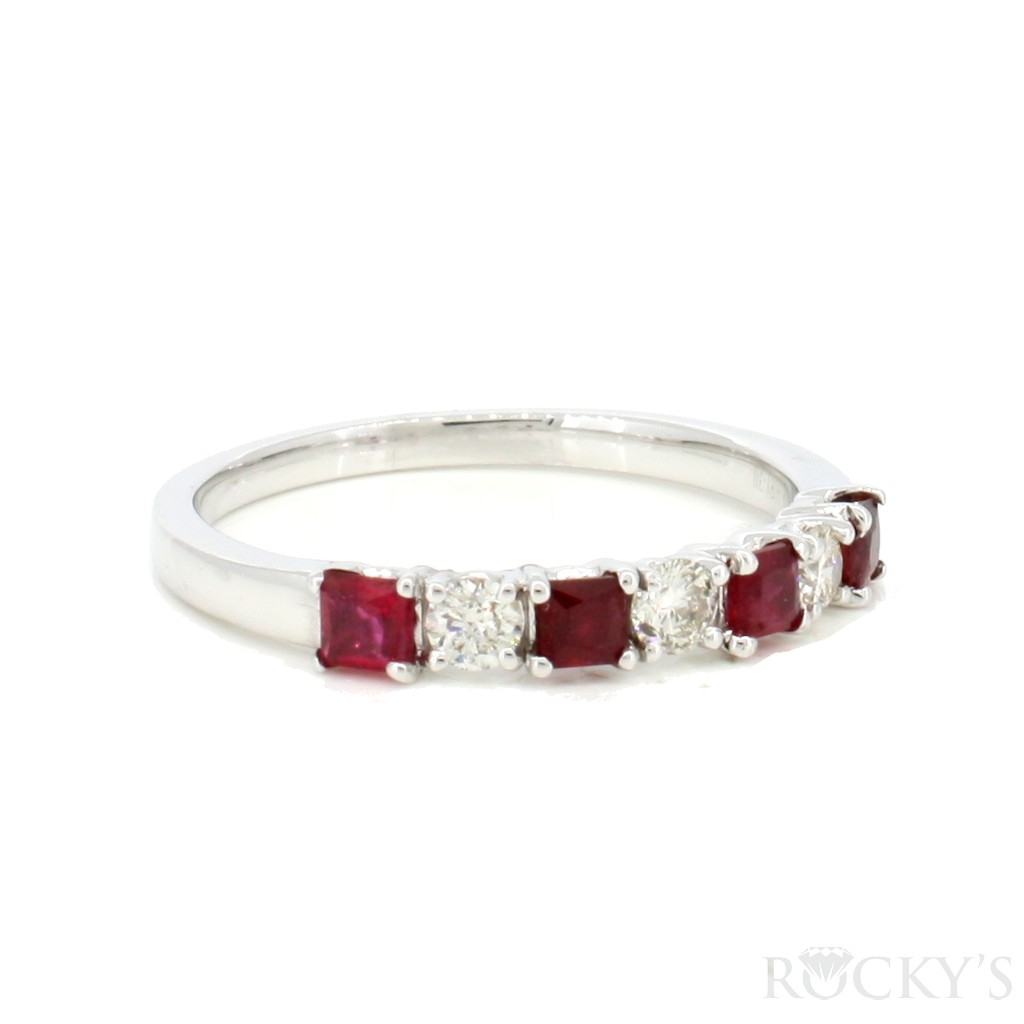 14k Ruby ring with diamonds