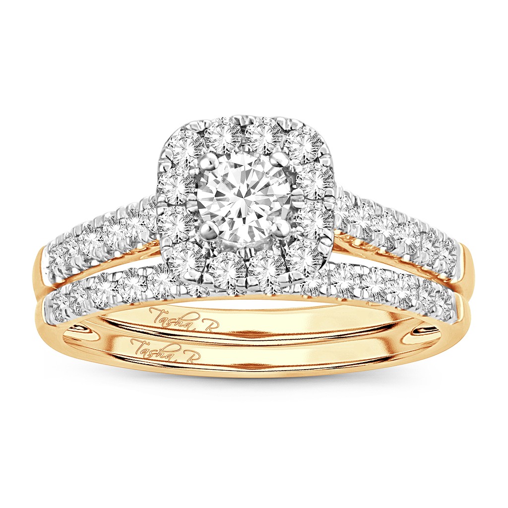 Beautiful 14K 1.42CT DIAMOND BRIDAL RING