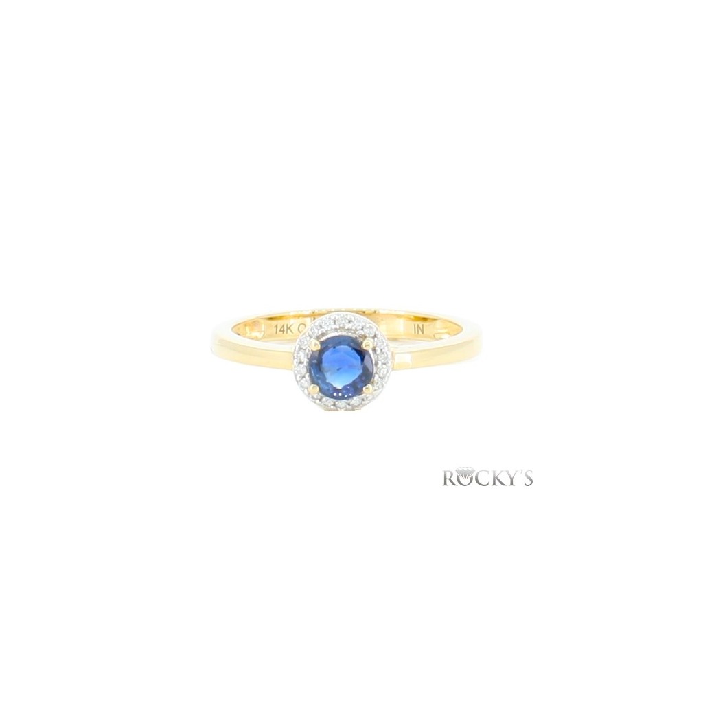 Sapphire Ring with Diamonds