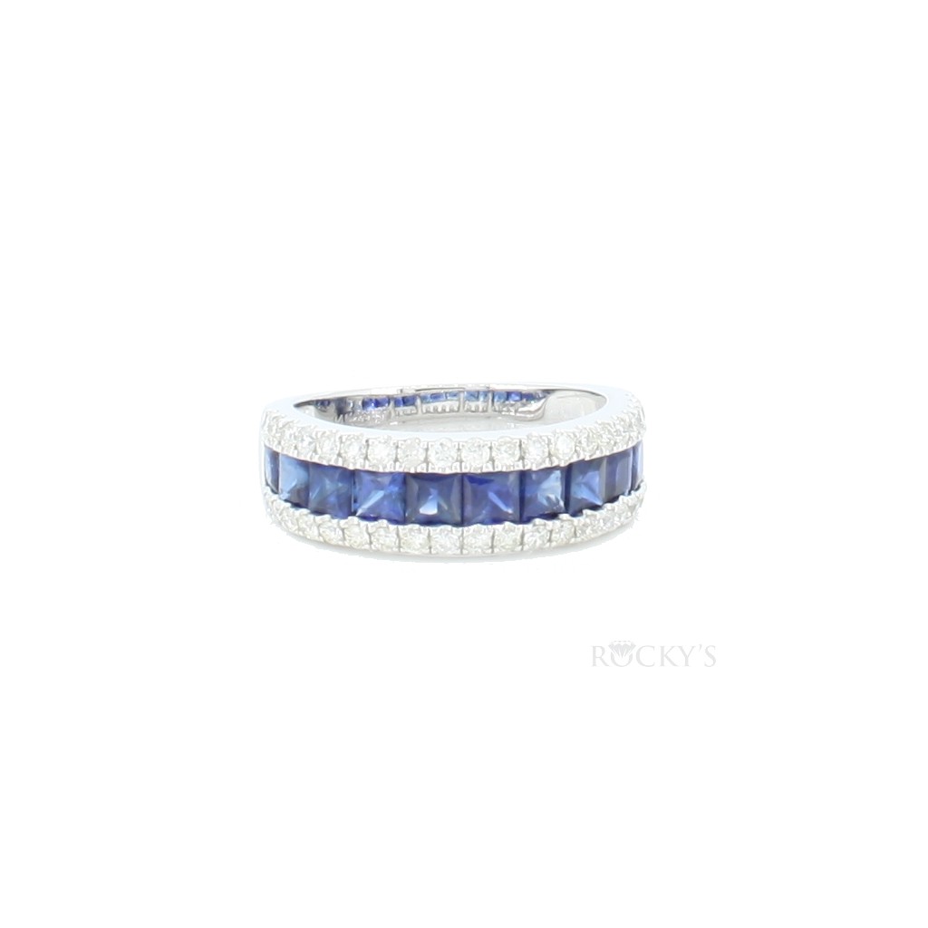 Sapphire Ring with Diamonds