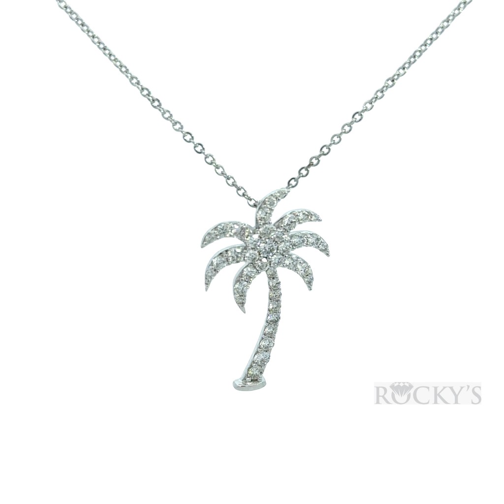 Diamond Palm Tree Pendant